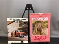 1972 Chevy brochure and play boy calendar