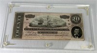 Feb 17th, 1864 Richmond 20 Dollar Confederate Bill
