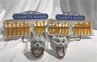 Art Deco German Porcelian Cat Ashtrays Cigarette H