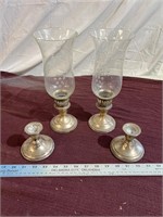 Sterling silver candleholders