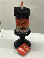 (4x Bid) Asst Spooky Village 10" Animated Candle