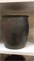 Strasburg Virginia pottery crock , marked J M