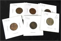 9 DIFFERENT DATE INDIAN HEAD CENTS