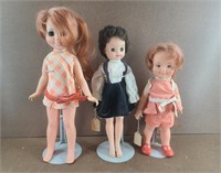 2 Vtg Ideal Dolls w/ 1 American Char Doll