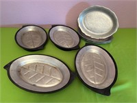 Nordic Ware Fajita Plates + Extra Pewter Pans