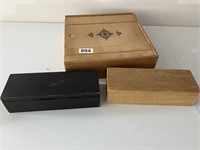 3 wooden boxes (1 was for Crayola crayons)