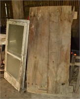 Old Barn Door measures 34" x 69" 2 door inserts
