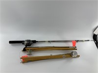 Zebco Ice fishing rod and reel with two ice fishin