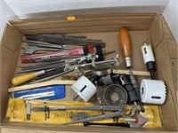 Hole saw, files and misc tools