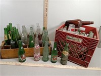 Old soda pop bottles - Squirt crate +++