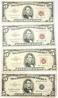 Lot of (4) 1953 & 1963 $5 Notes
