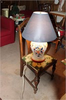 Chair and Ceramic Lamp
