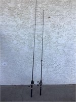 2 Fishing Poles W/Reels