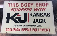 Kansas Jack Metal advertising sign