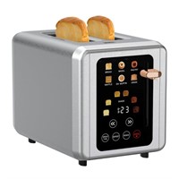 WF1199  WHALL Toaster Stainless Steel 2-Slice