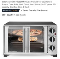 Elite Double French Door Countertop Toaster Oven