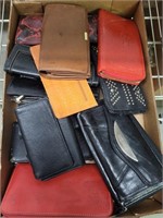 TRAY OF CLUTCHES AND WALLETS