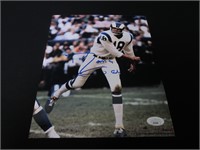 ROMAN GABRIEL SIGNED 8X10 PHOTO RAMS JSA