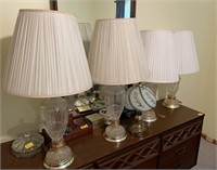 5pc ASSORTED TABLE LAMPS