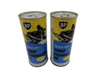 LOT OF 2 BP SUPER SNOWMOBILE OIL 16 OZ. CANS