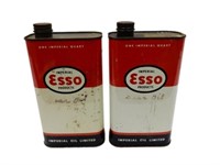 LOT OF 2 IMPERIAL ESSO IMP. QT. OIL CANS