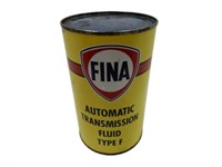 FINA "FORD TRANSMISSION FLUID F IMP. QT. FIBRE CAN