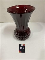 9" Royal Ruby Pineapple Vase
