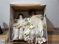 (2) Vintage Porcelain Dolls