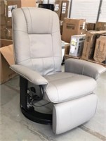 grey swivel recliner