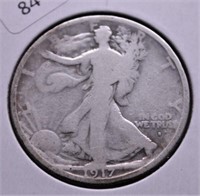 1917 S WALKING HALF DOLLAR G