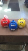3 M AND M COOKIE JARS