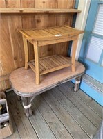 (2) Outdoor Wooden Seats/Tables