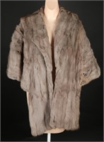 Luxury Silver Mink Stole- Genuine Fur 1960's