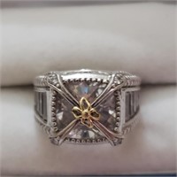 $360 Silver Cz 10.76G Ring