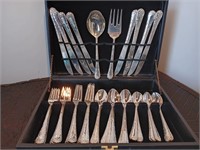 WM. Rogers & Son Silver Plated Flatware Set for 8.