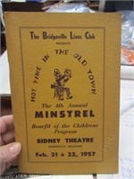 1957 Bridgeville Lions Club 4th Annual Minstrel