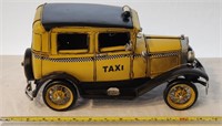 Metal Decor Vintage Yellow Taxi Cab