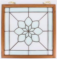 Framed Clear Beveled Cut Glass Window Panel