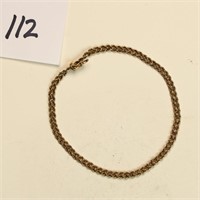 14K gold herringbone bracelet 4 gms