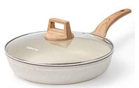 $50 Carote white 12.5" deep frying pan with lid