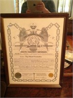 Free Masonry Scottish Certificate