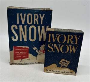 (2) Ivory Snow Advertising Soap Boxes w Contents
