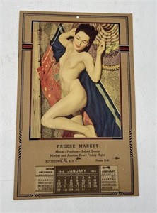 1946 Freese Market Pottstown, PA Advertising Calen