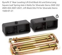 Dynofit 3" Rear Leveling Lift End Block Kit