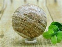 BANDED JASPER SPHERE ROCK STONE LAPIDARY SPECIMEN