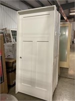 36" RH 3 Panel Poplar Interior Door - As is