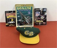 (3) Packer team collectibles & Gilbert Brown