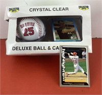 Collector box Mark McGwire 70th HR ball & card