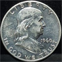 1960 Proof Franklin Silver Dollar