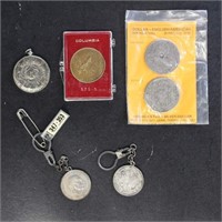 Worldwide Tokens & Coins group, includes 2 coins i